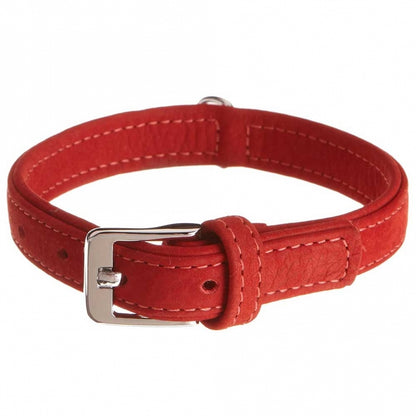 Karlie Halsband Buffalo aus Kalbsleder - Rot - 24 cm/10 mm