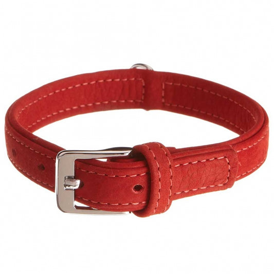 Karlie Halsband Buffalo aus Kalbsleder - Rot - 24 cm/10 mm