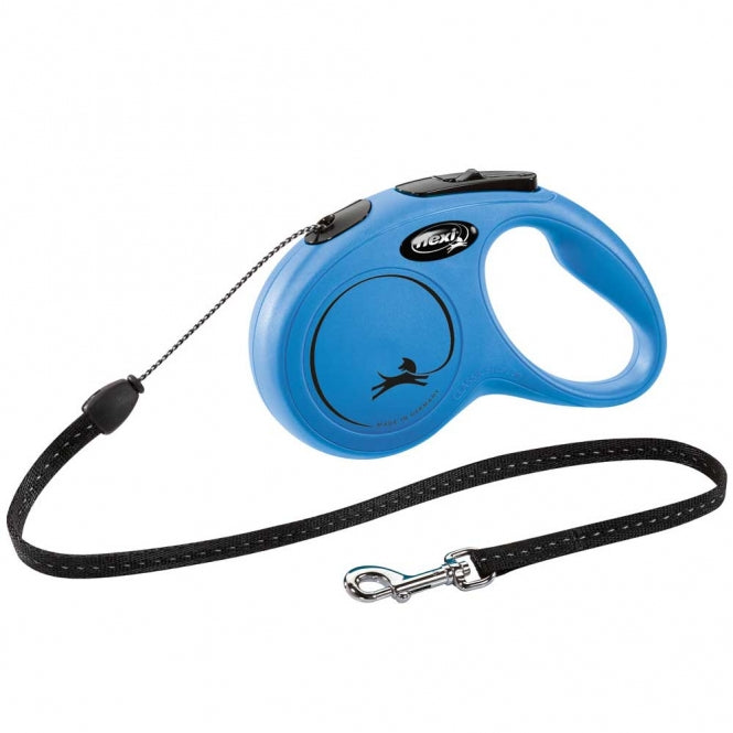 FLEXI Rollleine New CLASSIC Seil - 5m, bis 12kg - Blau