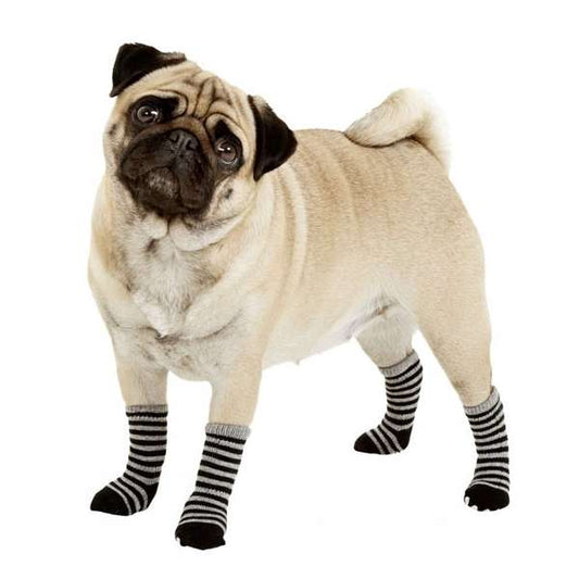 Karlie Doggy Socks Hundesocken 4er Set - Schwarz/Grau - XS