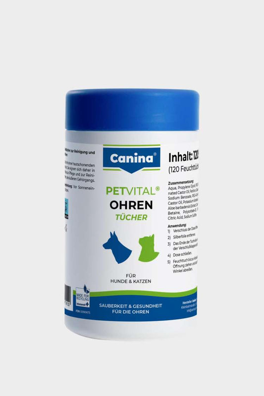 Canina Pharma PETVITAL Ohrentücher 120 Stück