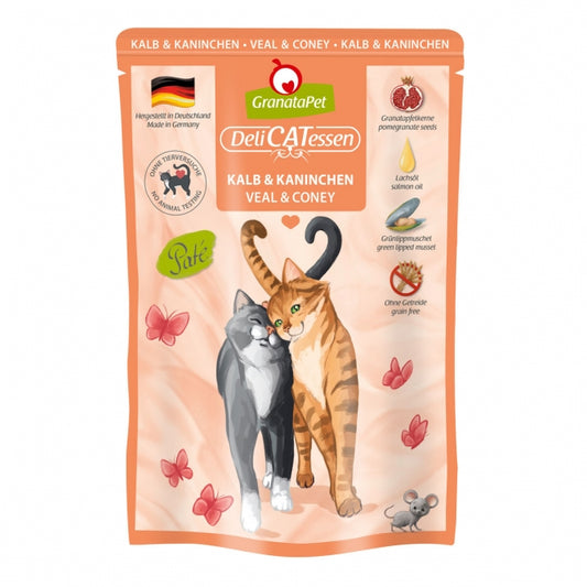 GranataPet Delicatessen Pouch Kalb & Kaninchen 85g