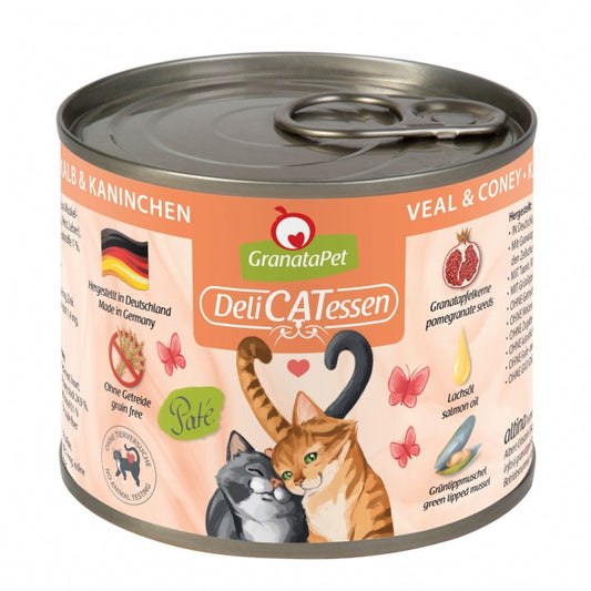 GranataPet Delicatessen Dose Kalb & Kaninchen - 6x200g