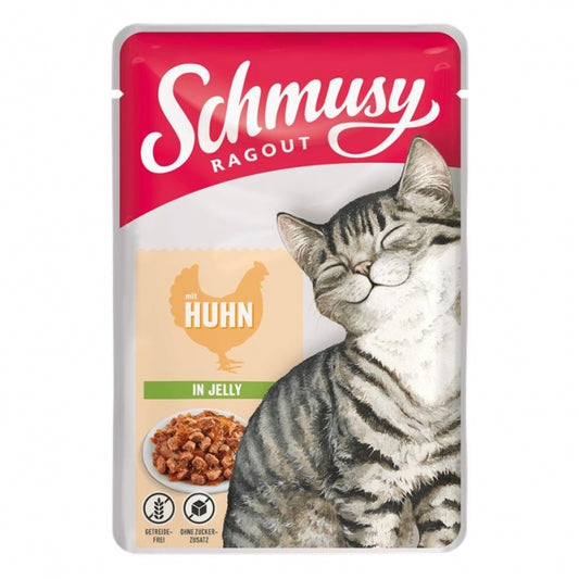 Schmusy Ragout Kitten mit Huhn in Jelly 22x100g