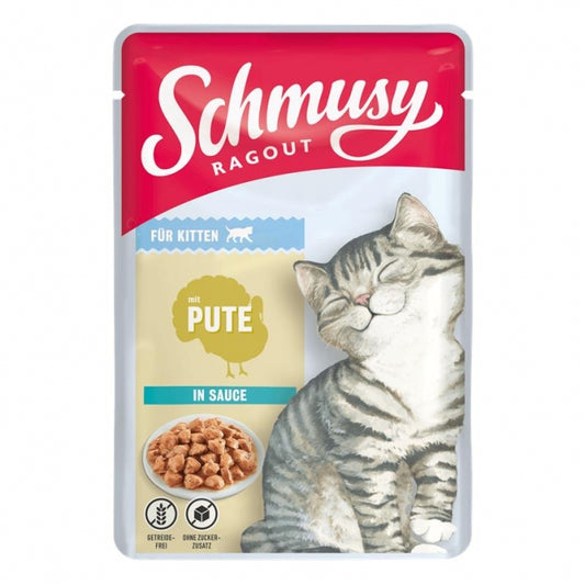 Schmusy Ragout Kitten mit Pute in Sauce 22x100g