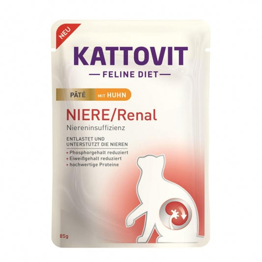 Kattovit PB Feline Niere/Renal Pate mit Huhn 10x85g