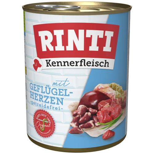 Rinti Kennerfleisch Geflügelherzen - 12x800g