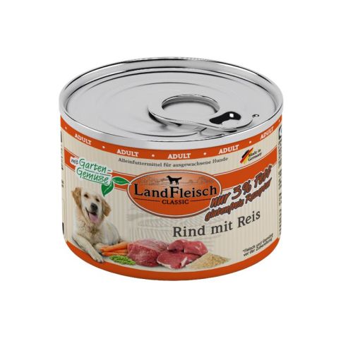 Landfleisch Classic Rind mit Reis & Gartengemüse extra mager 6x195g