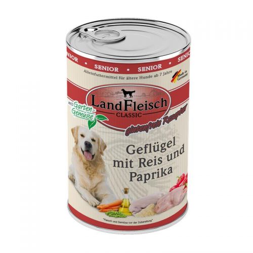 Landfleisch Classic Senior Geflügel mit Reis, Paprika & Gartengemüse 6x400g