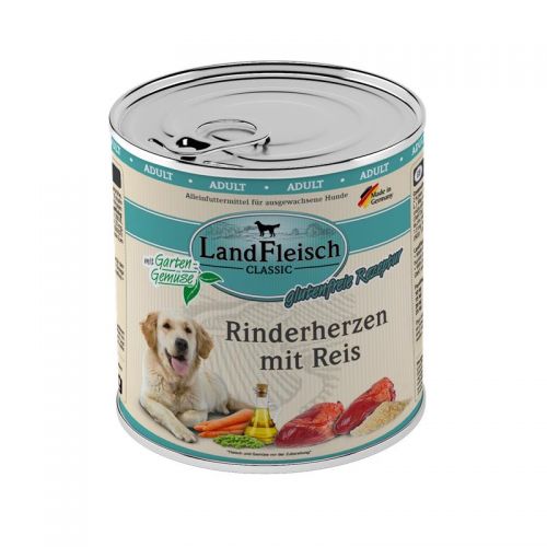 Landfleisch Classic Rinderherzen mit Reis & Gartengemüse - 6x800g