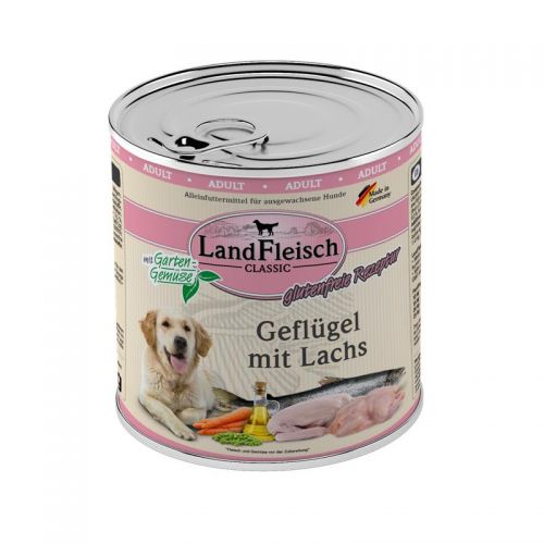 Landfleisch Classic Geflügel mit Lachs & Gartengemüse - 6x800g