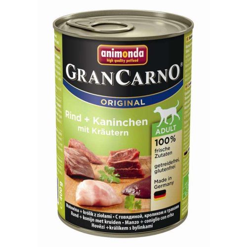 Animonda GranCarno Adult Rind & Kaninchen mit Kräutern 6x400g