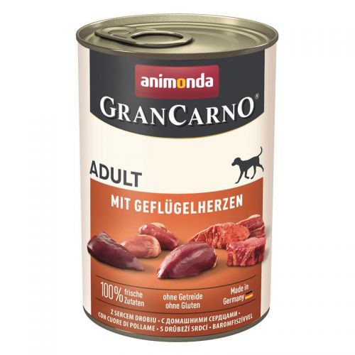 Animonda GranCarno Adult mit Geflügelherzen - 6x400g