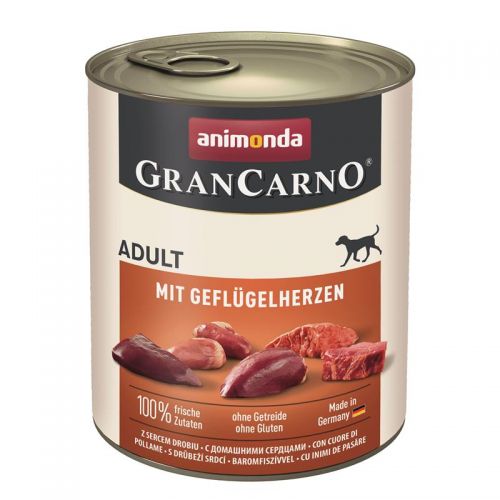 Animonda GranCarno Adult mit Geflügelherzen - 6x800g