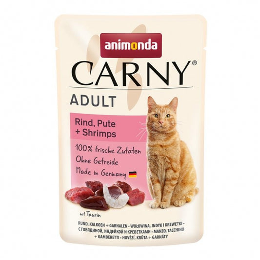 Animonda Carny PB Adult Rind, Pute + Shrimps 12x85g