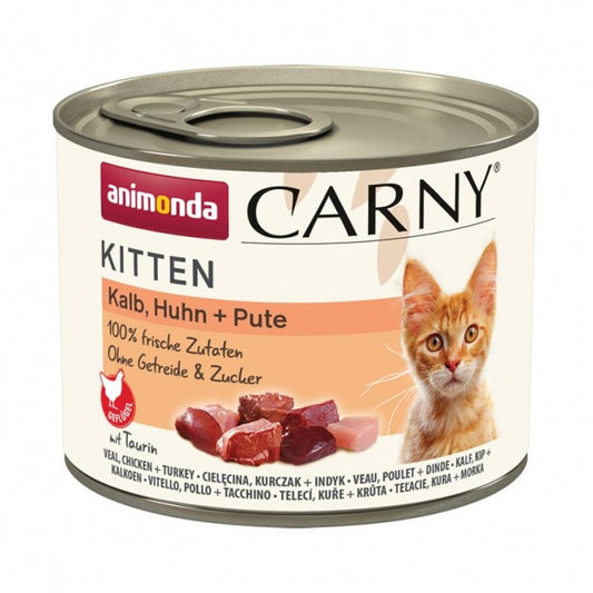 Animonda Carny Kitten Kalb, Huhn & Pute - 12x200g