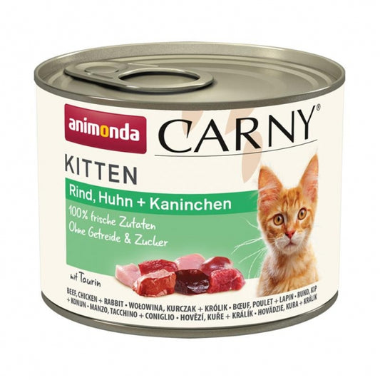 Animonda Carny Kitten Rind, Huhn & Kaninchen - 12x200g