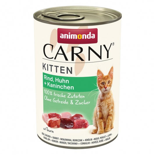 Animonda Carny Kitten Rind, Huhn & Kaninchen - 12x400g