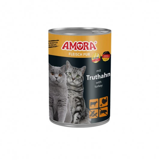 Amora Cat Fleisch Pur mit Truthahn - 6x400g