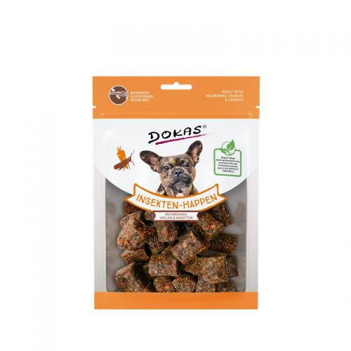 Dokas Snack Insekten-Happen Mehlwürmer, Grillen, Karotte 100 g