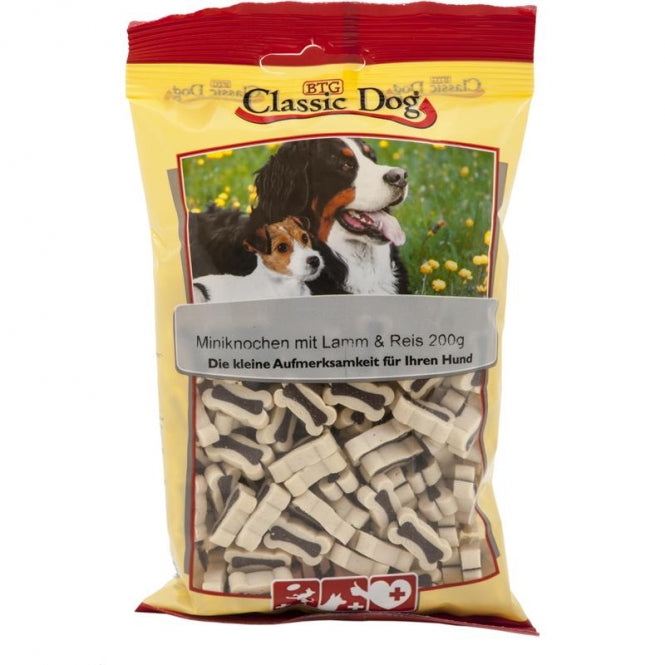 Classic Dog Snack Miniknochen mit Lamm & Reis - 12 x 200g