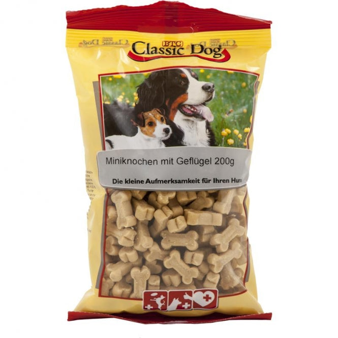 Classic Dog Snack Miniknochen mit Geflügel - 12 x 200g