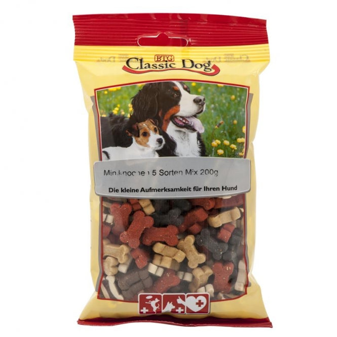 Classic Dog Snack Miniknochen 5 Sorten Mix - 12 x 200g