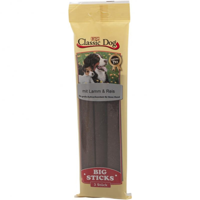 Classic Dog Big Sticks Lamm & Reis - 16 x 3er Pack