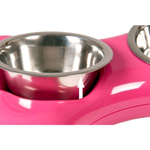 Karlie Flamingo The Bone Bowl Doppelnapf - 2 x 1.500 ml - Blau