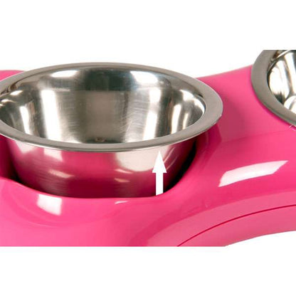 Karlie Flamingo The Bone Bowl Doppelnapf - 2 x 250 ml - Pink