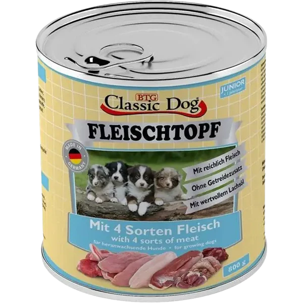 Classic Dog Fleischtopf Junior 6x800g