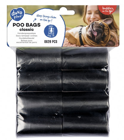 Duvoplus Hundekotbeutel classic schwarz - 8 x 20 Stück