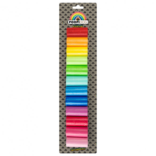 Poopidog Hundekotbeutel Rainbow - 12 x 20 Stück