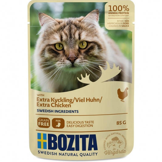 Bozita Pouch Häppchen in Soße mit viel Hühnchen 12x85g