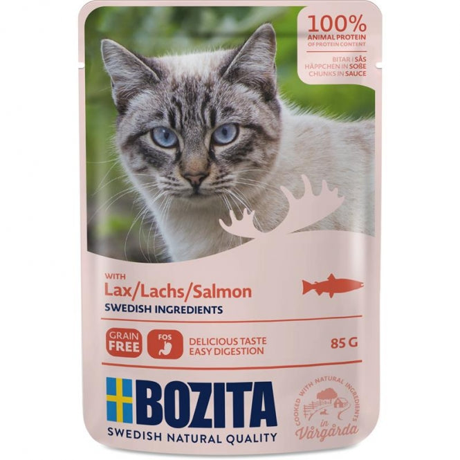 Bozita Pouch Häppchen in Soße mit Lachs 12x85g