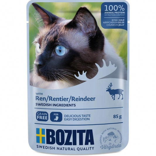 Bozita Pouch Häppchen in Gelee mit Rentier 12x85g