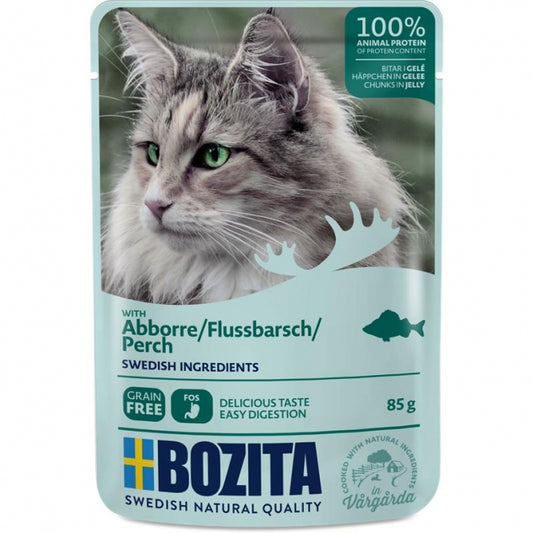 Bozita Pouch Häppchen in Gelee mit Flussbarsch 12x85g