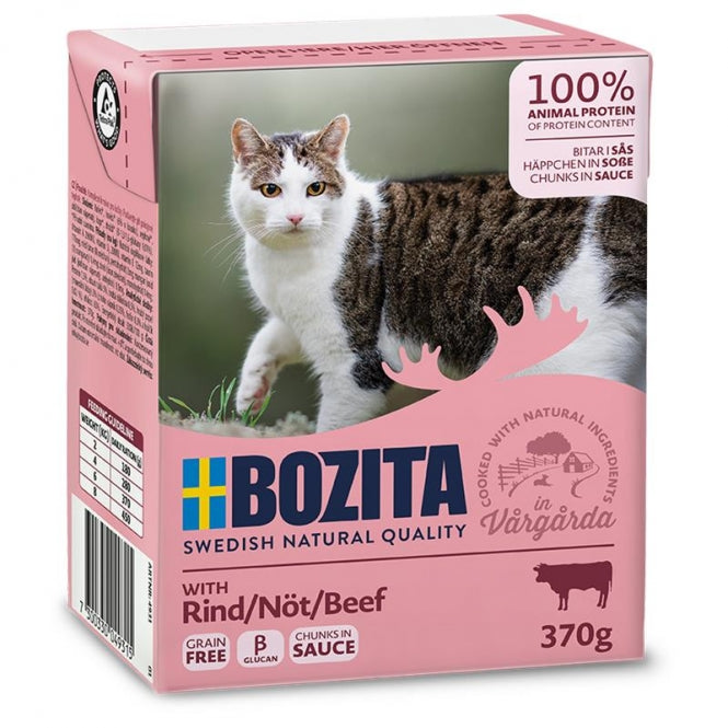 Bozita Cat Tetra Recard Häppchen in Soße Rind 6x370g