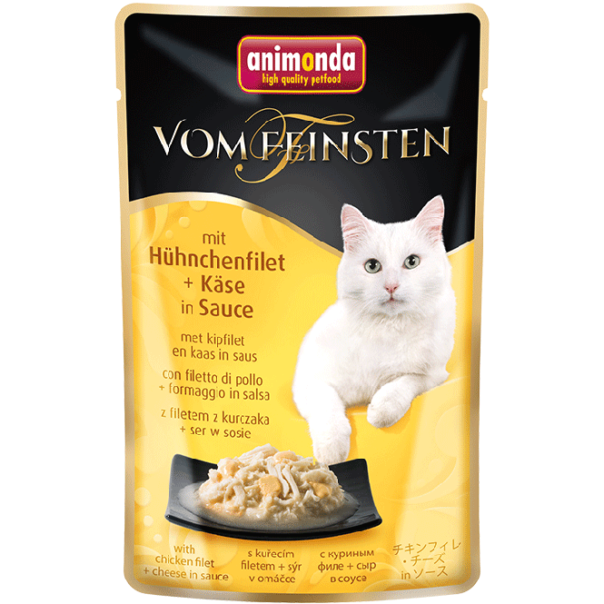 Animonda vom Feinsten Cat mit Hühnchenfilet & Käse 18x50g