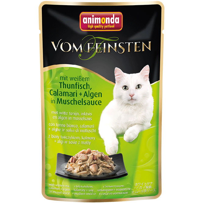 Animonda vom Feinsten Cat mit Hühnchenfilet & Thunfisch, Calamari + Algen 18x50g