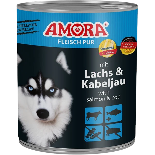 AMORA Fleisch Pur Lachs & Kabeljau 6x800g