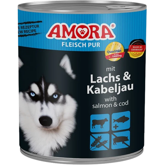 AMORA Fleisch Pur Lachs & Kabeljau 6x800g