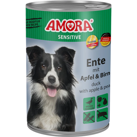 AMORA Sensitive Ente, Apfel & Birne - 6x400g