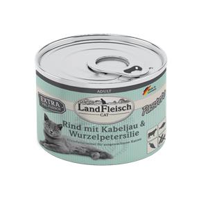 Landfleisch Cat Adult Pastete Rind, Kabeljau, Wurzelpetersilie - 6x195g