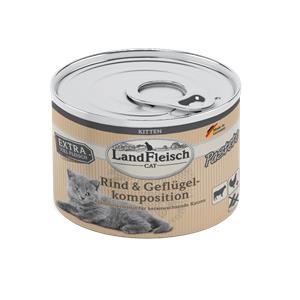 Landfleisch Cat Kitten Pastete Rind & Geflügelkomposition - 6x195g