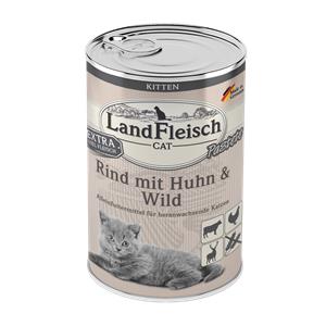 Landfleisch Cat Kitten Pastete Rind, Huhn & Wild - 6x400g