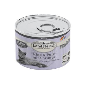 Landfleisch Cat Adult Pastete Rind, Pute & Shrimps - 6x195g