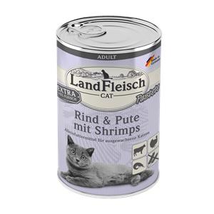 Landfleisch Cat Adult Pastete Rind, Pute & Shrimps - 6x400g