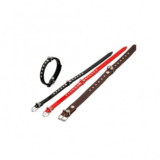 Karlie RONDO Halsband mit Ziernieten - Rot - 37cm / 12mm