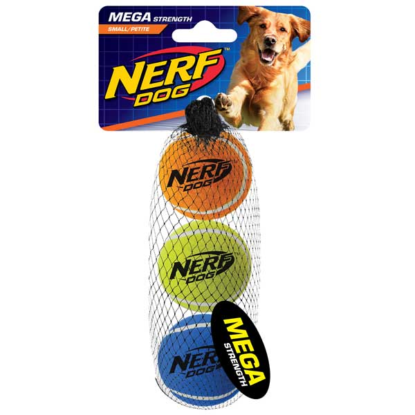 NERF DOG Tennis Balls megastark - 6,4 cm / 4 Stück